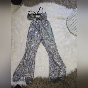 Holographic rave jumpsuit